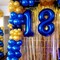 40 Inch Dark Blue “18” Number Balloons – Jumbo Foil Birthday Decorations for 18th Birthday, Engagement, Graduation, and Celebration Parties (Dark Blue)